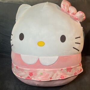 NEW Squishmallows Hello Kitty Pink floral dress and bow Sanrio Size 20 inch